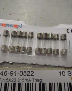 Fuse 5x20mm 0,315A slow 250V